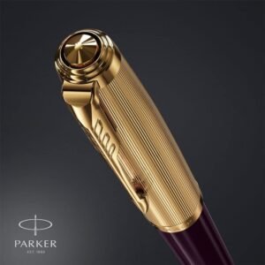 Alternative view of PARKER 51 Deluxe Plum with Gold Trim Fountain Pen – 18KT Gold FINE Nib