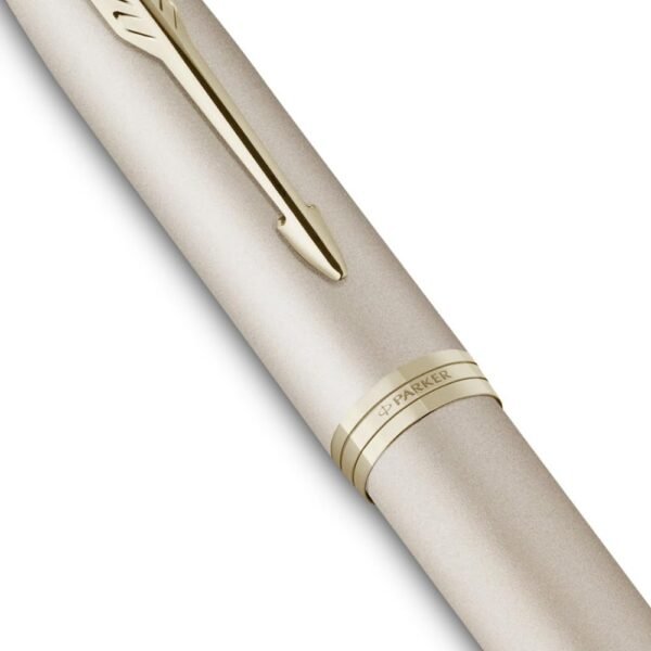PARKER IM Monochrome Champagne Trim Fountain Pen – Medium Nib
