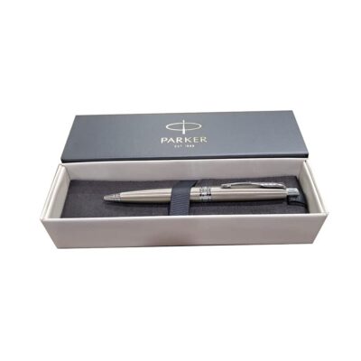 Parker Aster Brushed Metal |Chrome Trim |Ball Pen