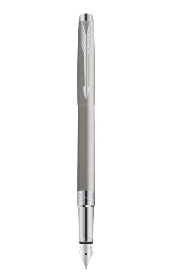 Parker Aster Brushed Metal |Chrome Trim |Fountain Pen - Image 2