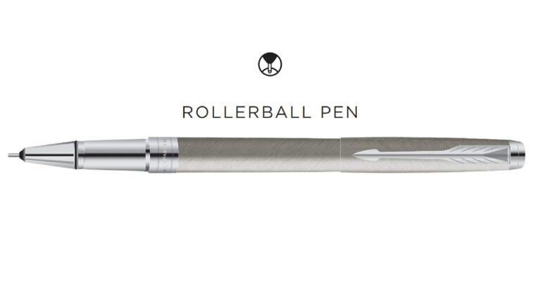 Parker Aster Brushed Metal |Chrome Trim |Roller Ball Pen