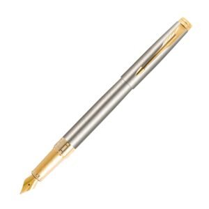 Parker Aster Brushed Metal |Gold Trim |Fountain Pen