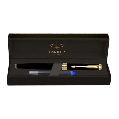 Parker Aster Matte Black |Gold Trim |Fountain Pen- Medium N…