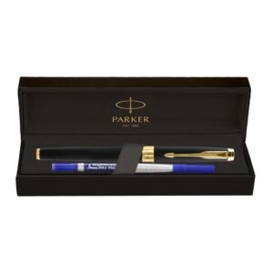 Alternative view of Parker Aster Matte Black |Gold Trim |Roller Ball Pen