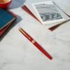 Parker Aster, Matte Red with Gold Trim Roller Ball Pen, Rakhi Combo, 4 Piece Set, Blue Ink, Best Choice for Rakhi Gift, Exquisite and Thoughtful Design