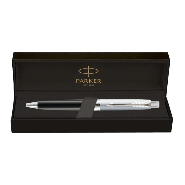 Parker Aster Silver Black |Chrome Trim |Ball Pen - Image 3