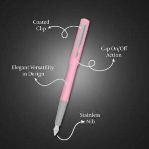 Alternative view of Parker Beta NEO Fountain Pen | Pale Pink Body Color |Ink Color - Blue