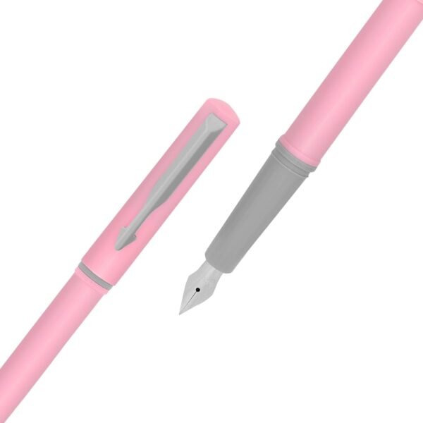 Parker Beta NEO Fountain Pen | Pale Pink Body Color |Ink Color - Blue - Image 6
