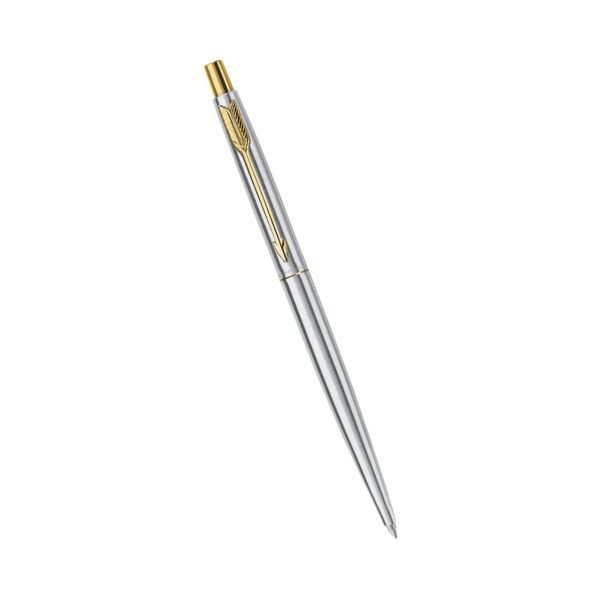 Parker Classic Stainless Steel Gold Trim Ball Pen | Blue Ink | Ballpoint Pen for Smooth Writing | Elegant Design and Great for Gifting or Celebrations - Image 6