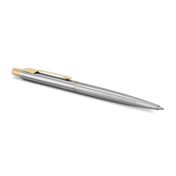 Parker Classic Stainless Steel Gold Trim Ball Pen | Blue Ink | Ballpoint Pen for Smooth Writing | Elegant Design and Great for Gifting or Celebrations - Image 7