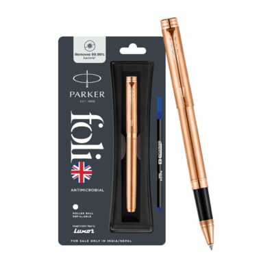 Parker Folio Antimicrobial Roller Ball Pen| Ink Color - Blu…