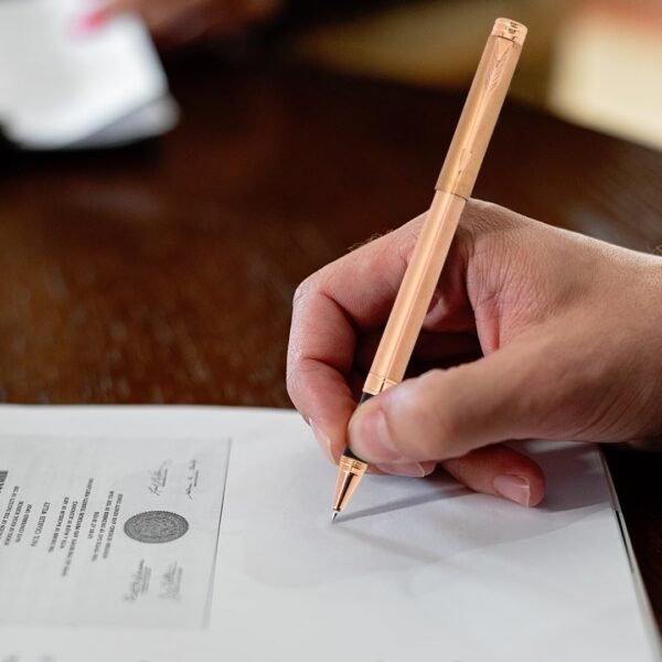 Parker Folio Antimicrobial Roller Ball Pen| Ink Color - Blue | Perfect For Gifting Purpose | Elite Pen for Personal & Professional Use - Image 3