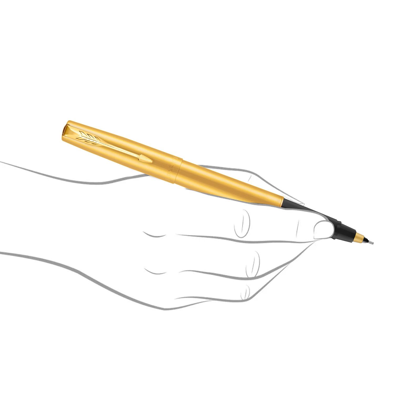 Parker Frontier Gold Roller Ball Pen| Ink Color - Blue | Perfect For Professional Use | Elite Pen For Corporate Purposes - Image 4