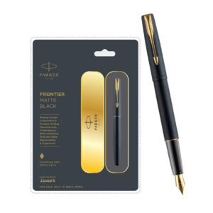 Alternative view of Parker Frontier Matte Black Gold Trim Fountain Pen | Leading Pen For Corporate