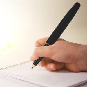 Alternative view of Parker Frontier Rollerball Pen | Gold trim | Ink Color Blue | Matte finish black Body | Premium Smooth Writing Pen designed for Students, Creators, and Professionals