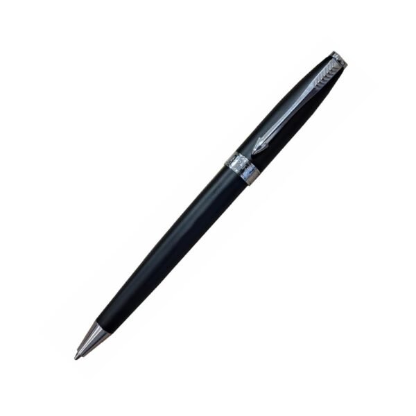 Parker Fusion Matte Black Chrome Trim Ballpoint Pen, Sleek and Stylish, Ideal for Office Professionals, College Students, and Everyday Use