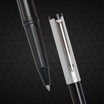 Parker Gift Set Beta Premium Chrome Trim Roller Ball Pen Wi…