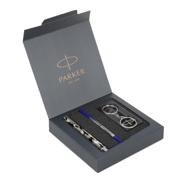 Parker Gift Set| Vector Camouflage Roller Ball Pen Gift Set | Pen with 1 Ink Cartridge & Keychain | Ink Color Blue | Premium set crafted for Gifting - Image 6