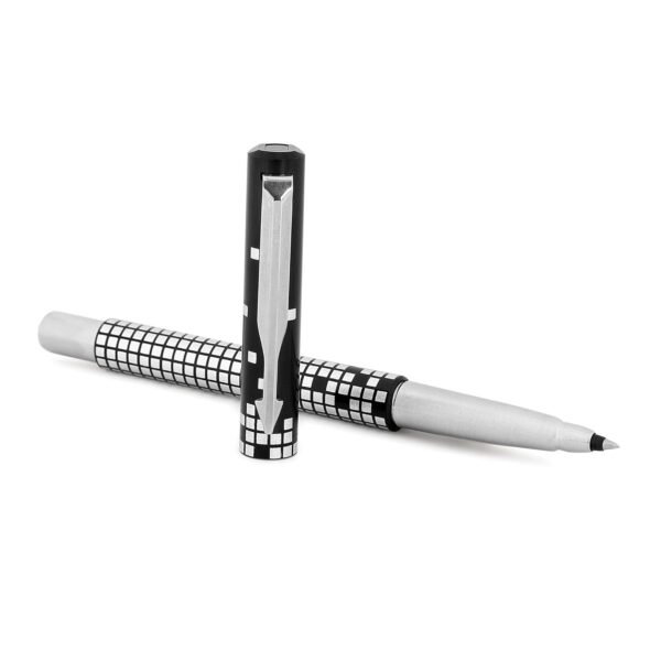 Parker Gift Set | Vector Special Edition Chrome Trim Roller Ball Pen with Parker Keychain | Ideal for Gifting | Elegant Gift for Any Occasion - Image 2
