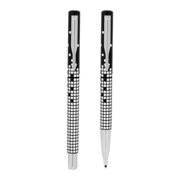 Parker Gift Set | Vector Special Edition Chrome Trim Roller Ball Pen with Parker Keychain | Ideal for Gifting | Elegant Gift for Any Occasion - Image 4