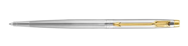 Parker Insignia Slim Shiny Chrome Gold Trim Ball Pen - Image 3