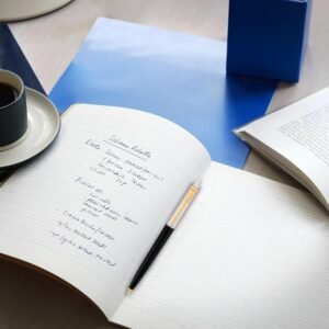 Parker Jotter Standard Ball Pen Gold Trim | Body Color - Black | Ink Color - Blue