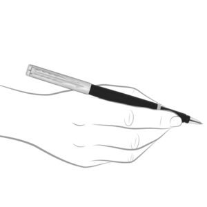 Alternative view of Parker Latitude Matte Metallix Chrome Trim Roller Ball Pen|Stainless Steel Clip|Ink Color - Blue | Refillable