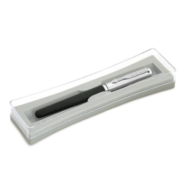 Parker Latitude Matte Metallix Chrome Trim Roller Ball Pen|Stainless Steel Clip|Ink Color - Blue | Refillable - Image 4