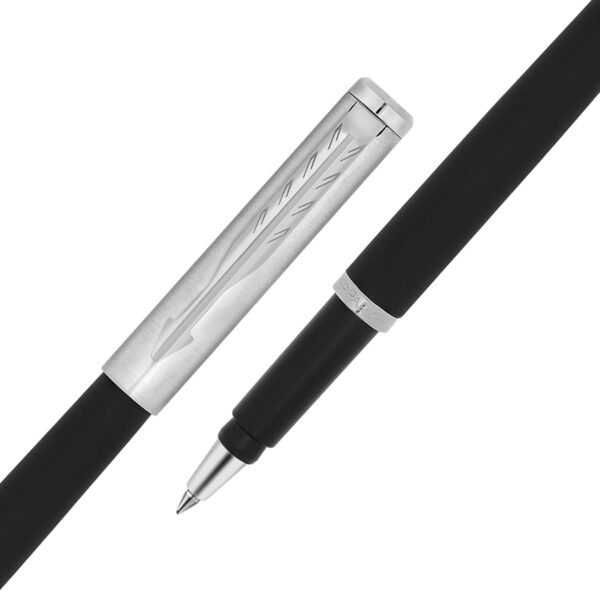Parker Latitude Matte Metallix Chrome Trim Roller Ball Pen|Stainless Steel Clip|Ink Color - Blue | Refillable - Image 5