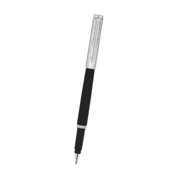 Parker Latitude Matte Metallix Chrome Trim Roller Ball Pen|Stainless Steel Clip|Ink Color - Blue | Refillable - Image 8
