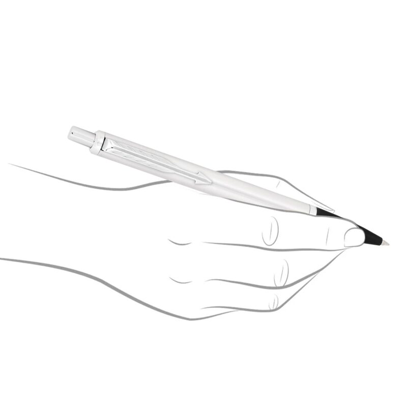 Parker Latitude Shiny Chrome Trim Ball Pen| Ink Color - Blue | Pen For Corporate