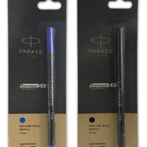 Parker Navigator X Beta and Folio Roller Ball Pen Blue and Black Refill-1+1