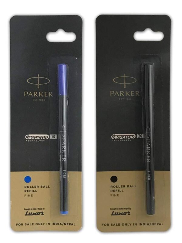 Parker Navigator X Beta and Folio Roller Ball Pen Blue and Black Refill-1+1