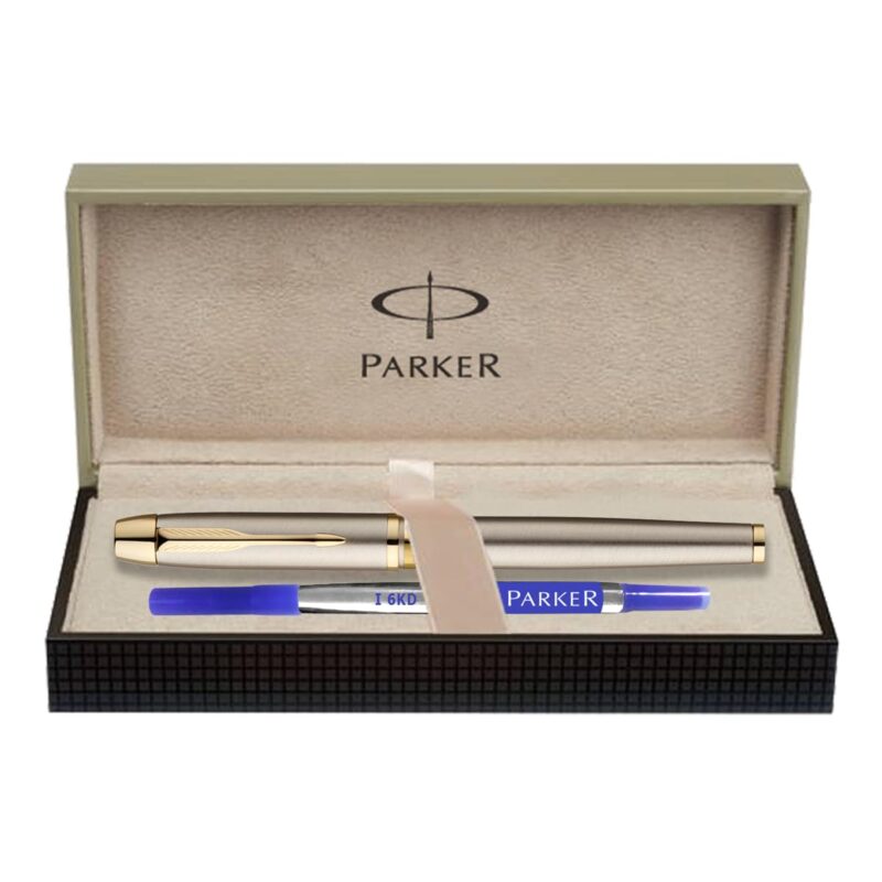 Parker Odyssey Brushed Metal GT Roller Ball Pen, Gold Metal