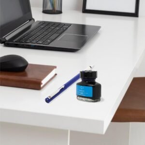 Parker Quink Ink Bottle | Blue Ink – 30ml | Fountain Pen Ink | Smooth Flow, Quick-Drying | Washable | Suitable for All Parker Fountain Pens