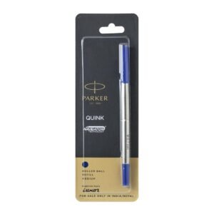 Parker Roller Ball Refill| Blue Ink Color| Medium Tip| Smudge Free Writing Experience | Precision Writing