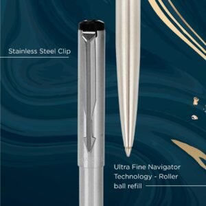 Alternative view of Parker Vector CT Ball Pen, Stainless Steel