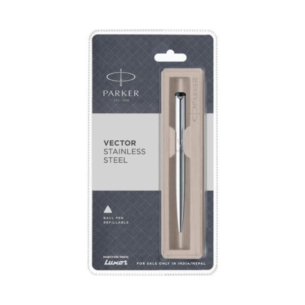 Parker Vector CT Ball Pen, Stainless Steel - Image 5
