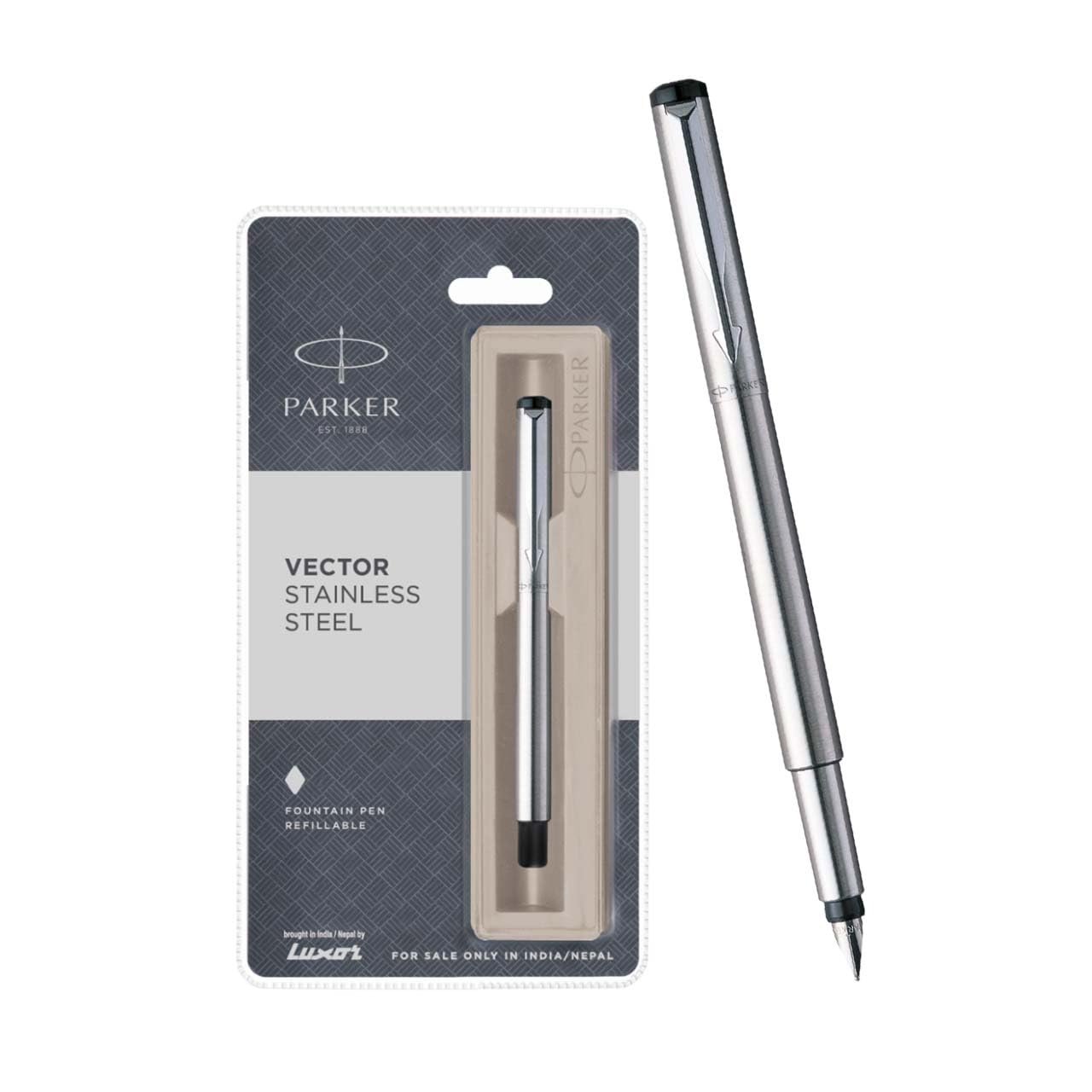 Parker Vector CT Fountain Pen, Stainless Steel - Image 5