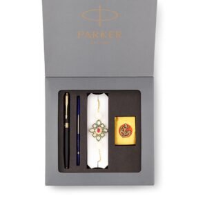 Alternative view of Parker Vector Fountain Pen, Refillable, Gold Trim, Stainless Steel with Free Wallet, Gold Nib (1 Count, Ink - Blue), Ideal for Gifting, Luxurious Pen for Professionals