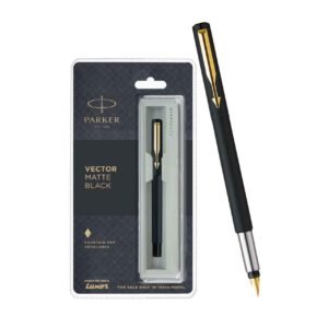 Parker Vector GT Fountain Pen, Matte Black