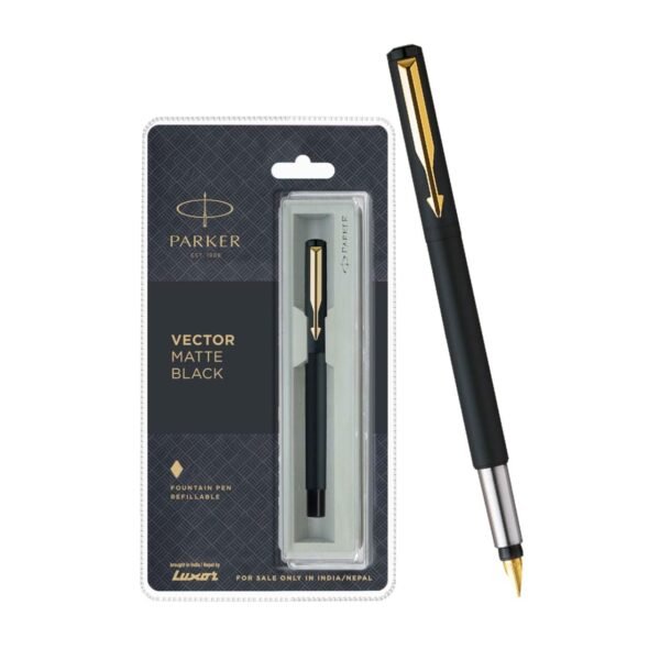 Parker Vector GT Fountain Pen, Matte Black