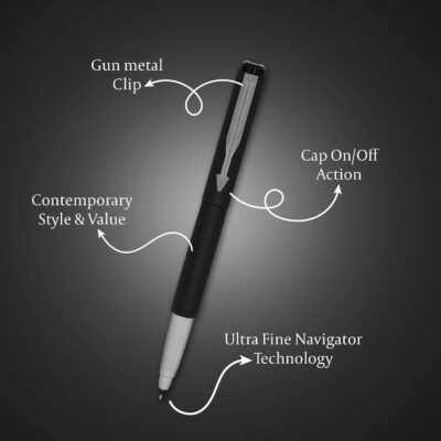 Parker Vector Matte Black Roller Ball Pen | Gunmetal Trim |…
