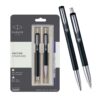 Parker Vector Standard Chrome Trim Roller Ball Pen + Ball Pen| Black Body Color | Gift For Employees | Pen For Corporate