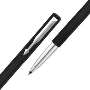 Alternative view of Parker Vector Standard Chrome Trim Roller Ball Pen| Black Body Color| Ink Color - Blue | For Employees | Perfect For Professional Use