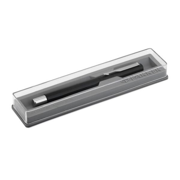 Parker Vector Standard Chrome Trim Roller Ball Pen| Black Body Color| Ink Color - Blue | For Employees | Perfect For Professional Use - Image 4