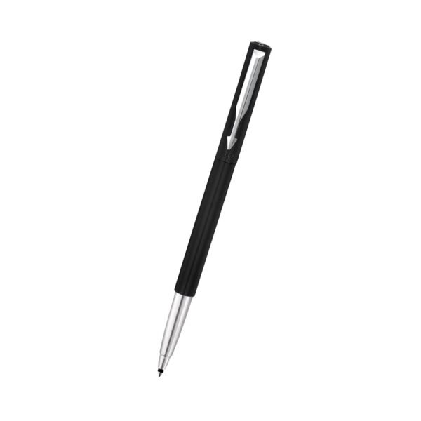 Parker Vector Standard Chrome Trim Roller Ball Pen| Black Body Color| Ink Color - Blue | For Employees | Perfect For Professional Use - Image 8