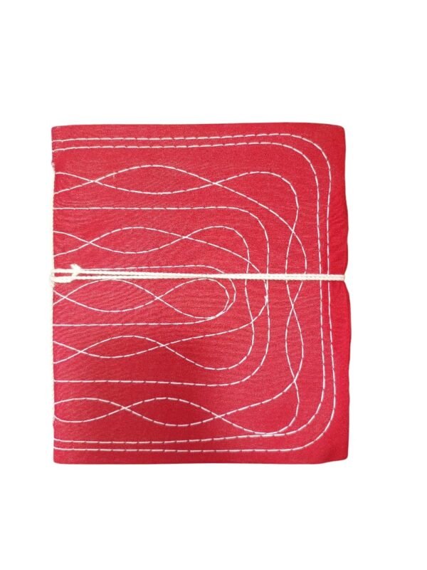 Bahi Khata Book | Traditional Red Cloth Binding Account Book | 21.5cm x 18.5cm