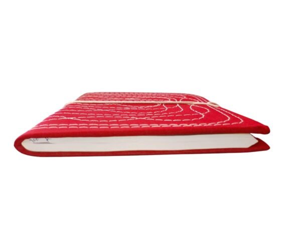 Bahi Khata Book | Traditional Red Cloth Binding Account Book | 21.5cm x 18.5cm - Image 4