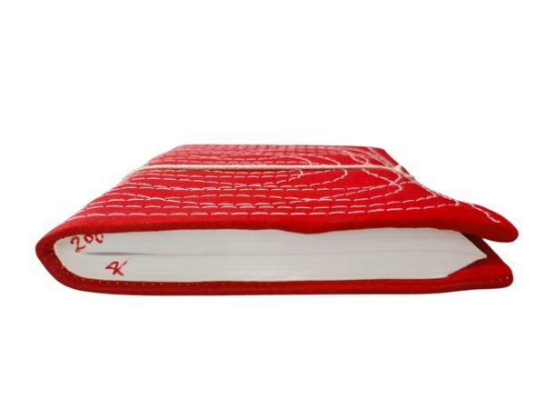 Bahi Khata Book | Traditional Red Cloth Binding Account Book | 21.5cm x 18.5cm - Image 6